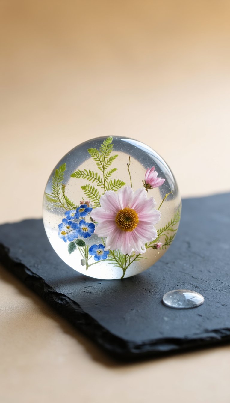 1. Pressed Flower & Resin Coasters