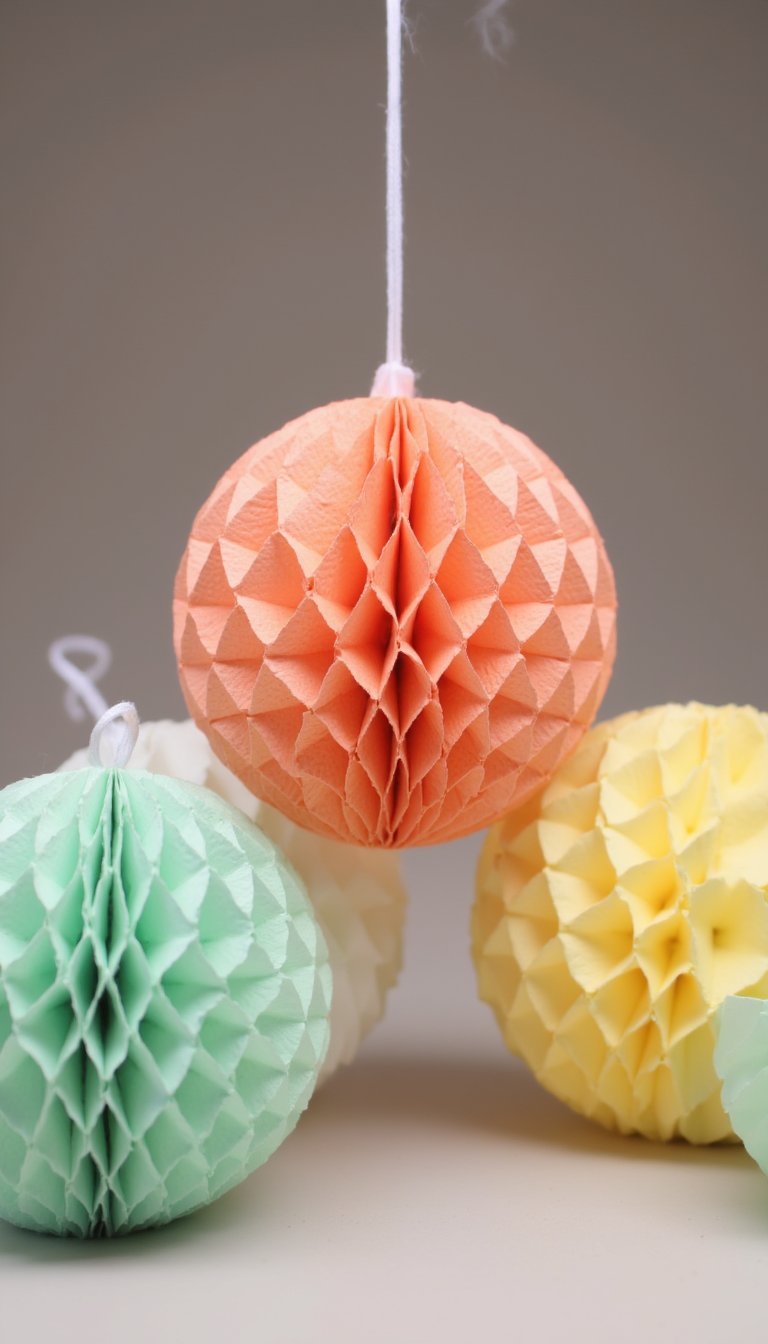 6. Honeycomb Paper Ball Ornaments