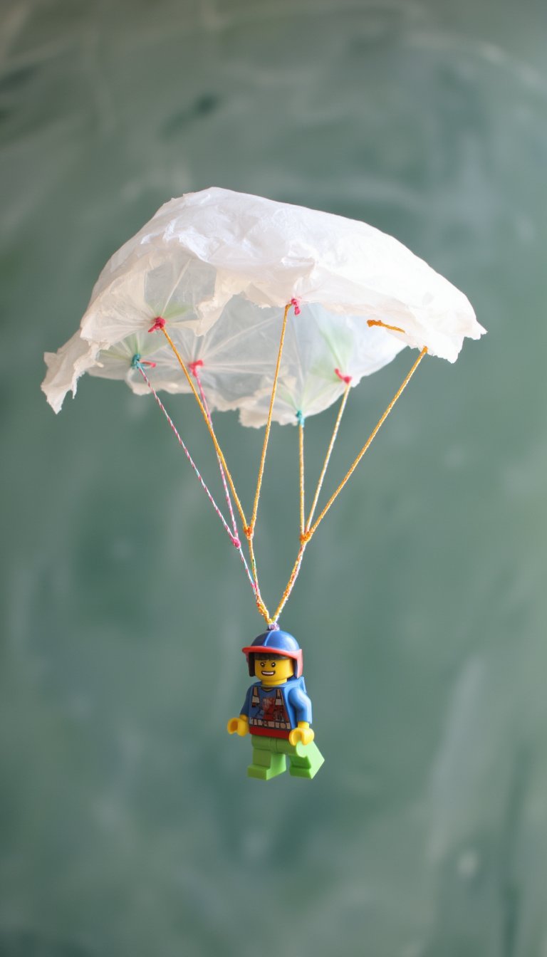 15. Plastic Bag Parachutes