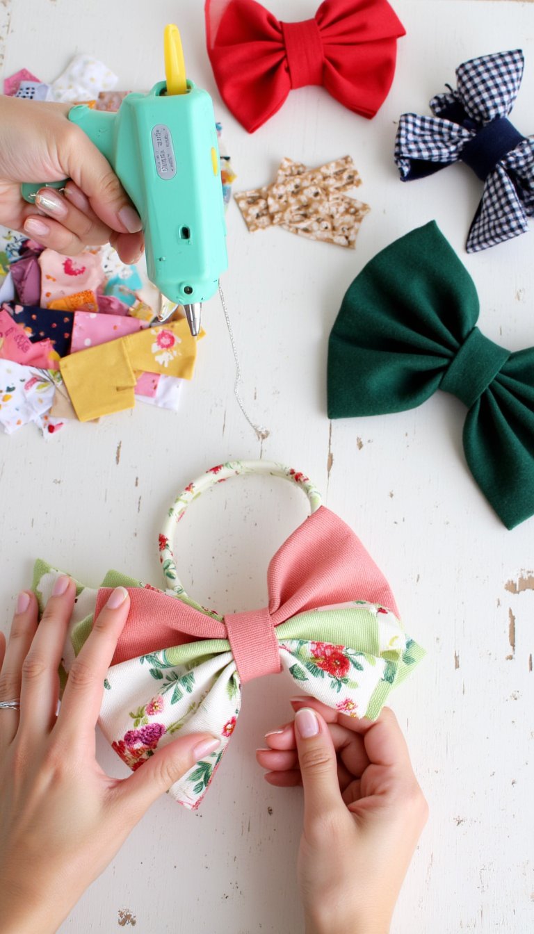 3. No-Sew Fabric Hair Bows