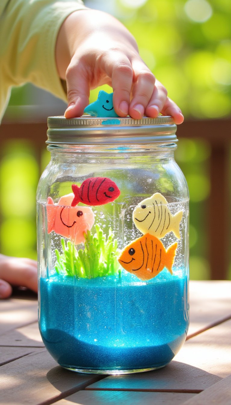 9. Mason Jar Aquariums