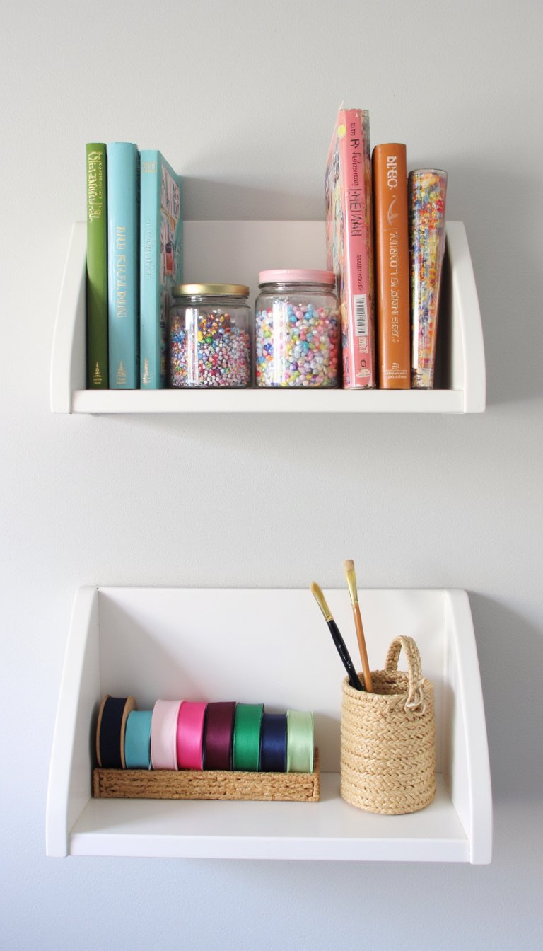 14. LACK Wall Shelves for Inspiration & Supply Display