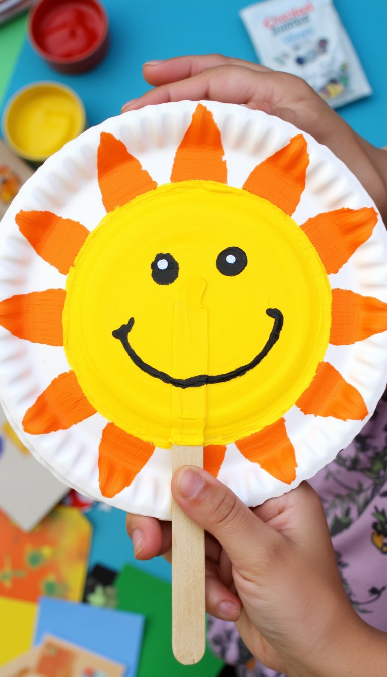 1. Sunny Paper Plate Fans