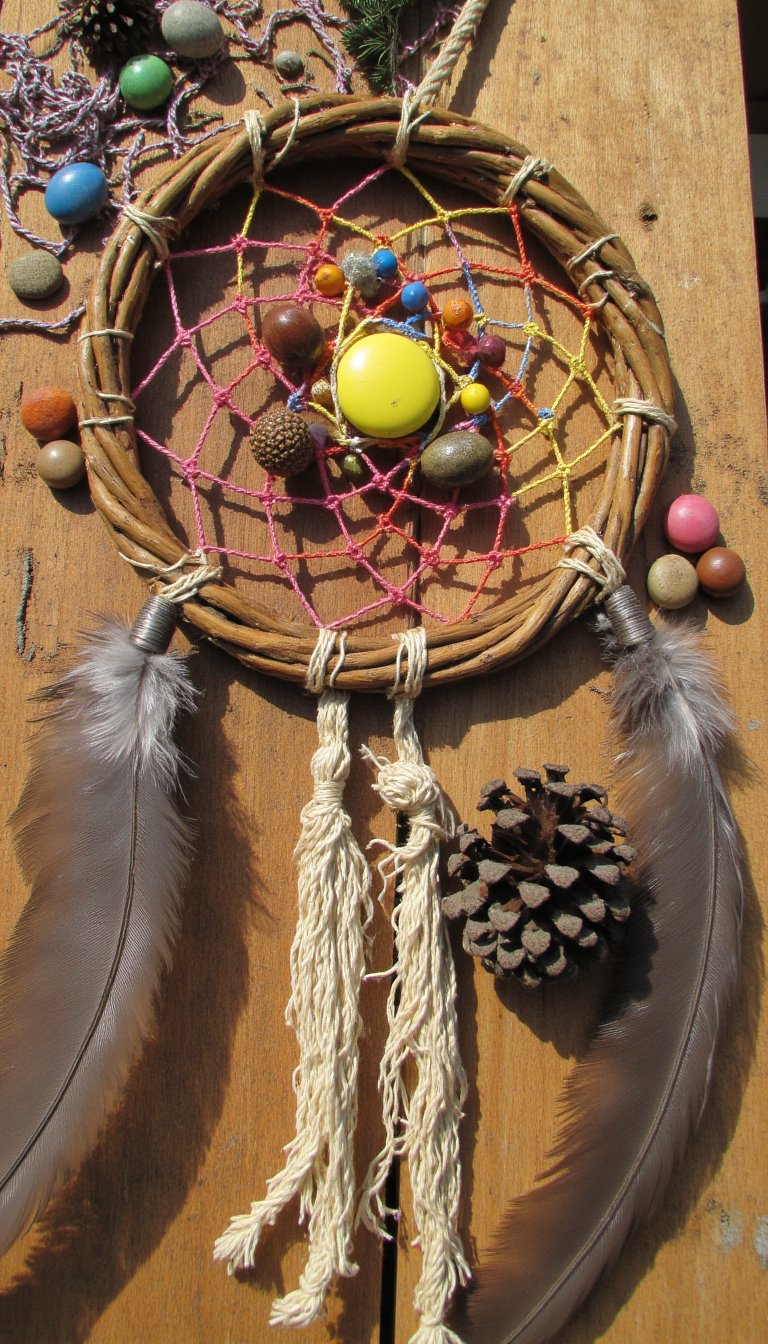 9. Dream Catchers with Natural Elements