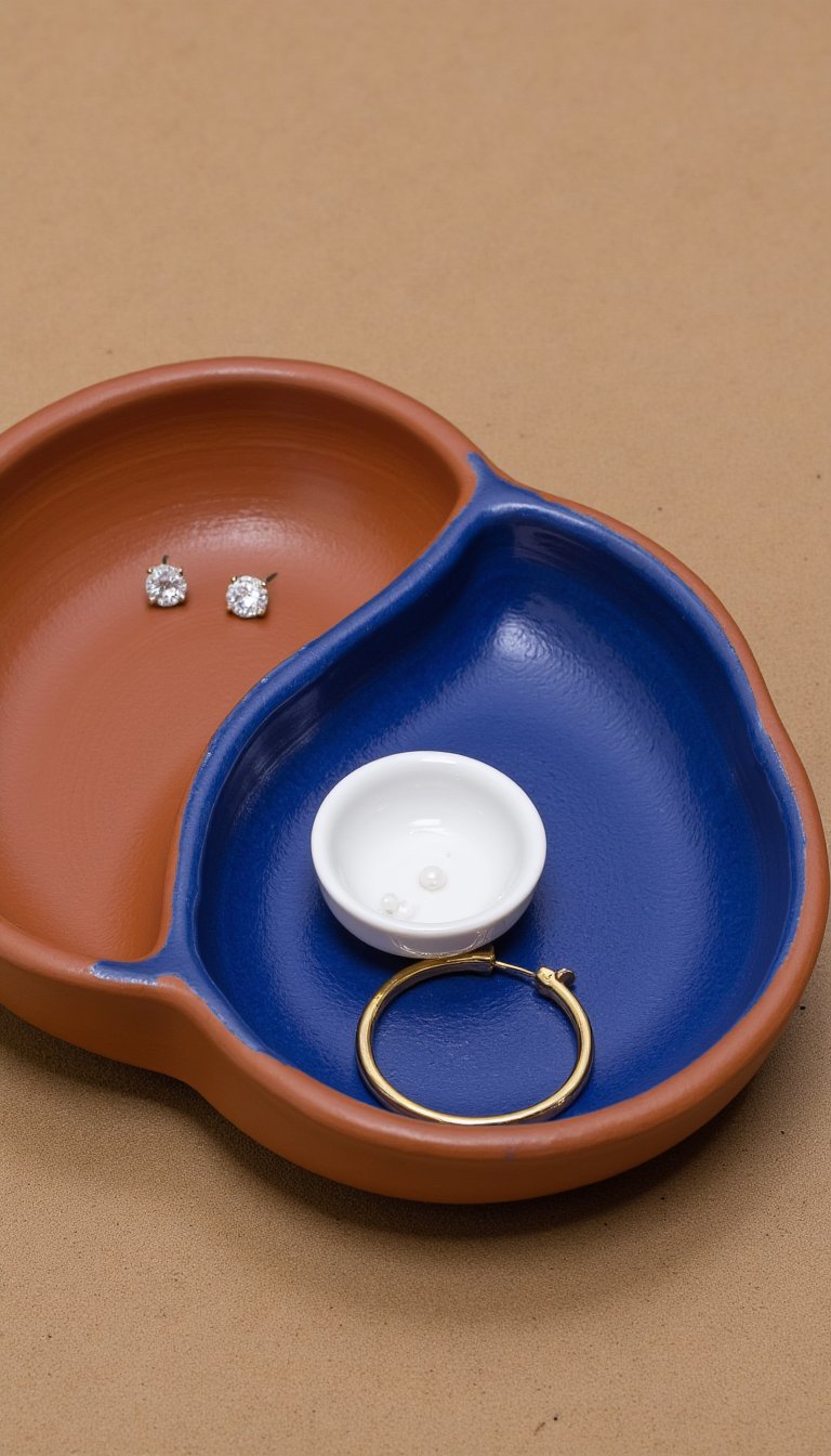 4. Jewelry Dish with Separate Compartments