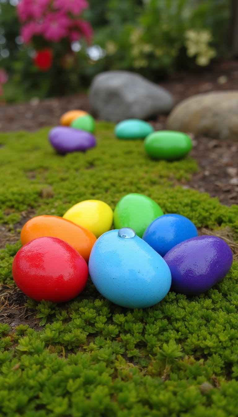 18. Kindness Rainbow Rock Garden