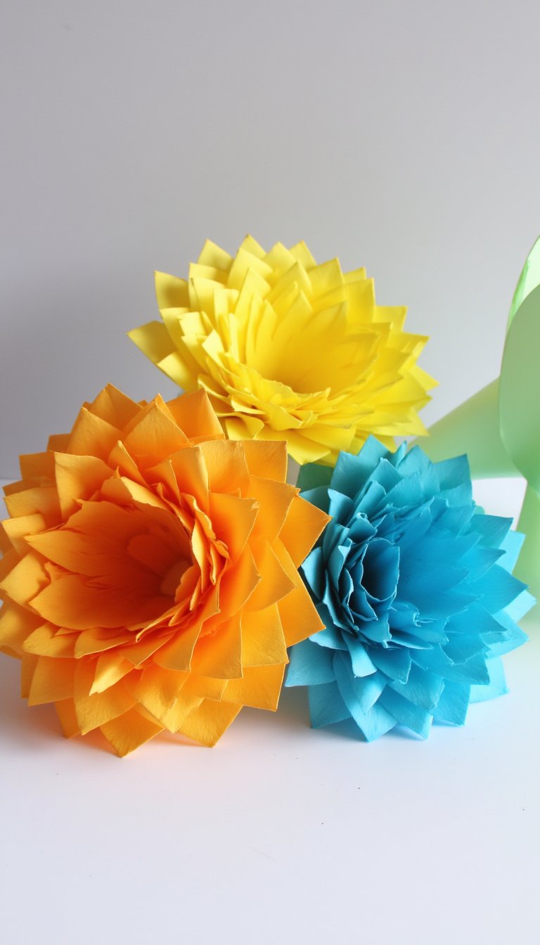 20. Simple Paper Cone Flowers