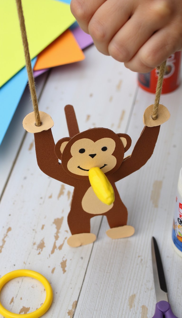 5. Banana-Eating Paper Monkey