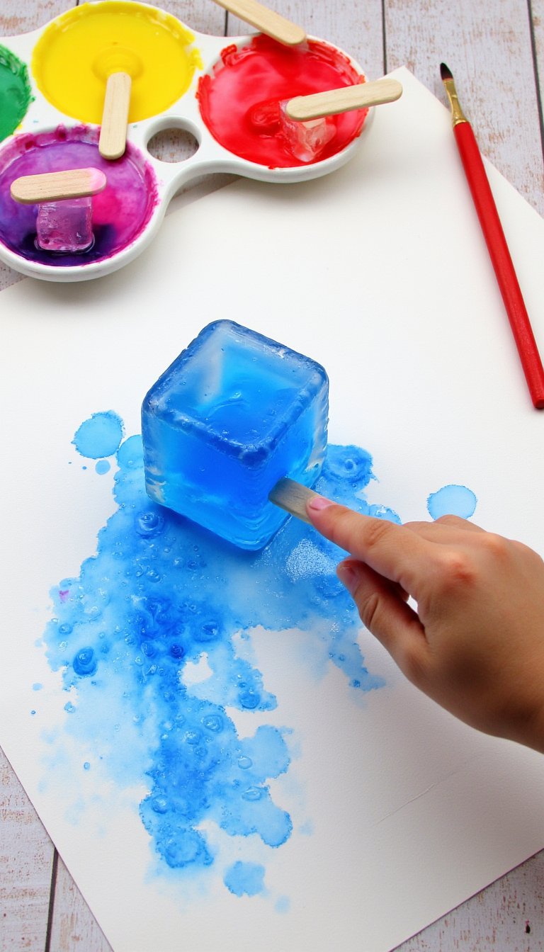 8. Ice Cube Paint Melts