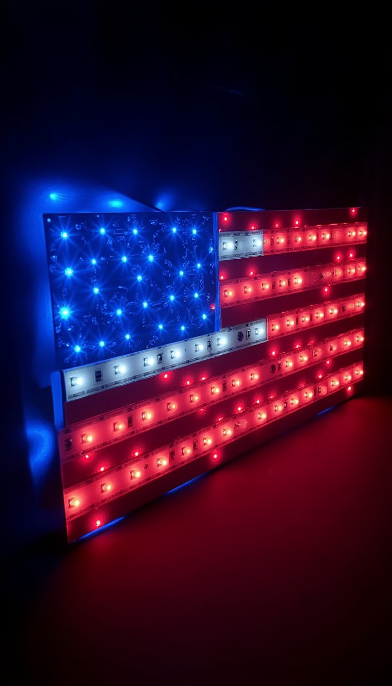 12. LED Light Strip Flag Display