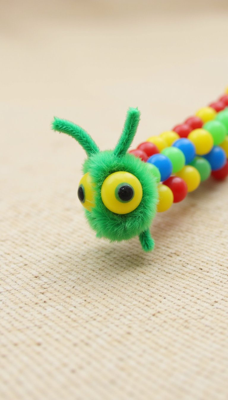 6. Fuzzy Pipe Cleaner & Bead Bug