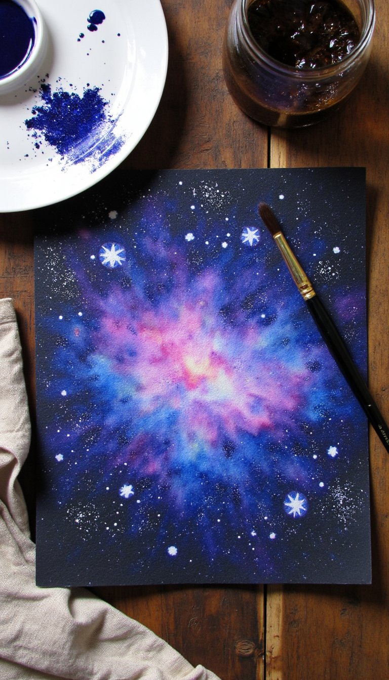 16. Watercolor Galaxy Art