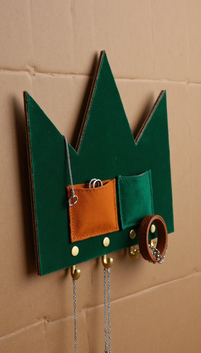 14. Jewelry Organizer with Hooks