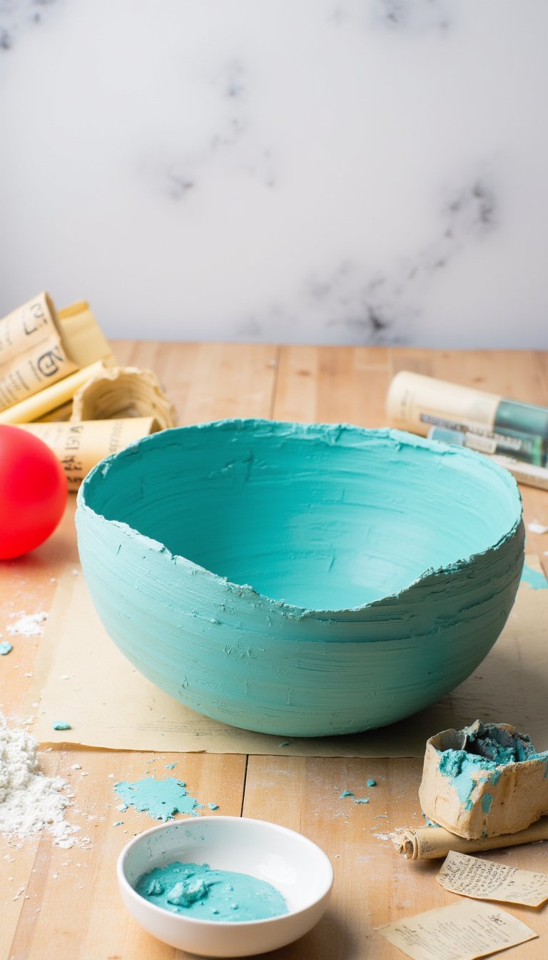 21. Paper Mache Bowl from a Balloon