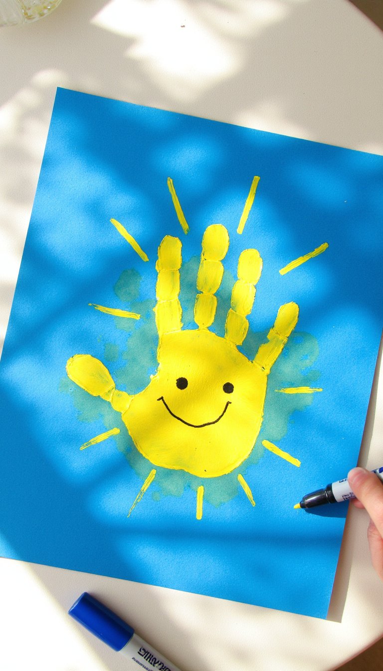 21. Handprint Sun Art