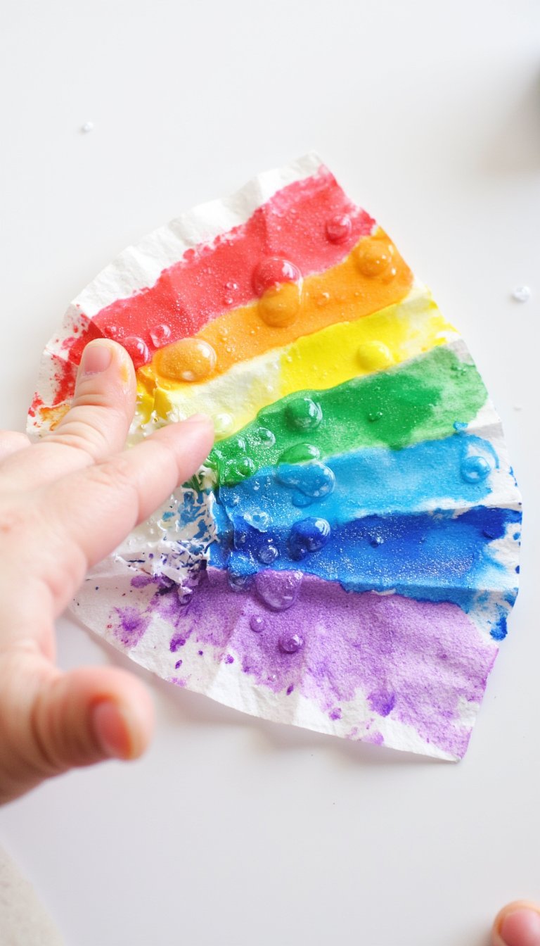 16. Magic Marker Coffee Filter Rainbows