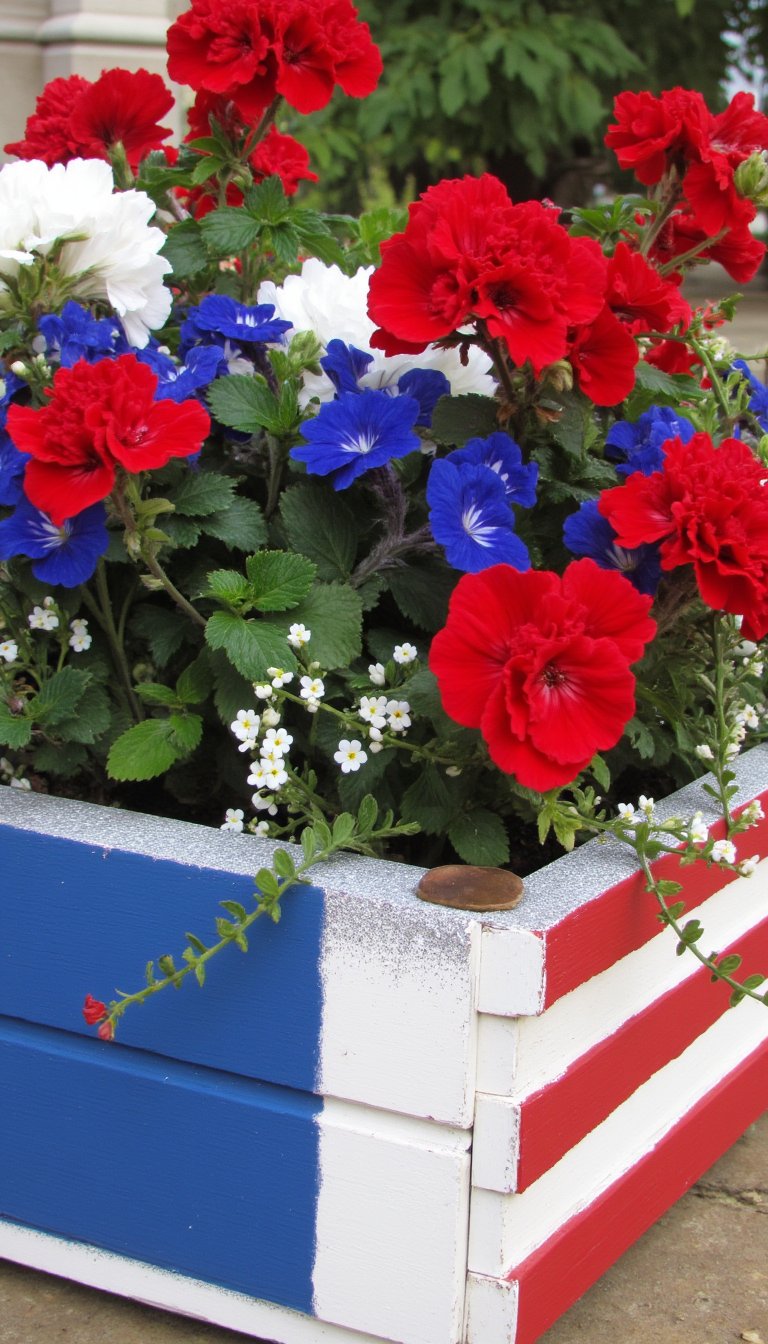 15. Upcycled Flag Planter Box