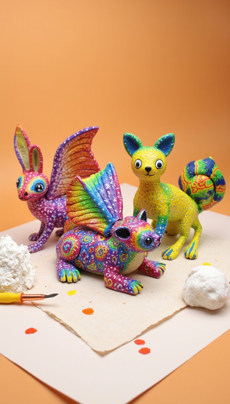 13. Clay "Alebrije" Inspired Creatures