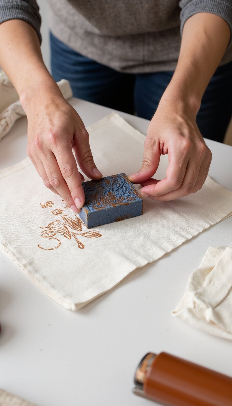 10. Block Printing on Fabric