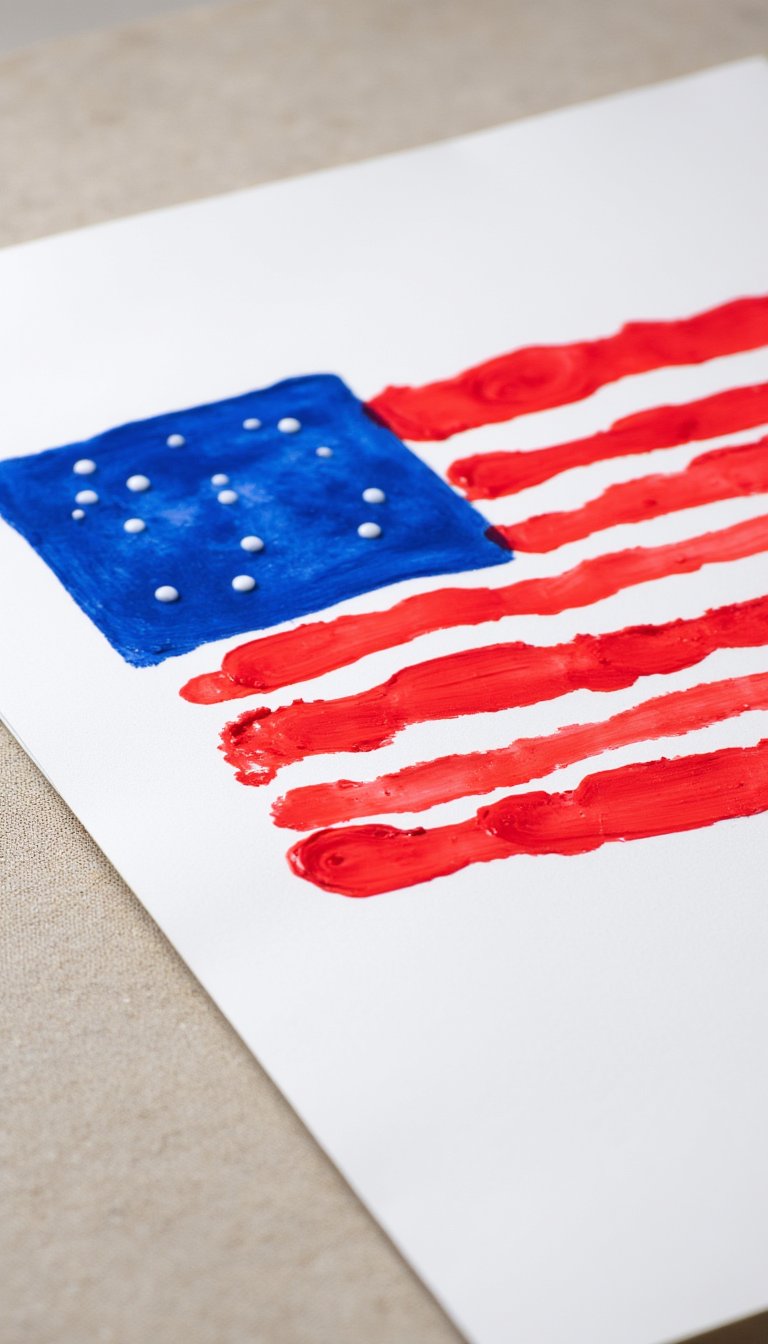 1. The Classic Handprint & Footprint Flag