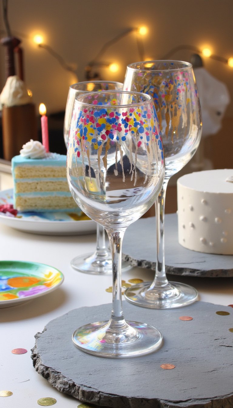 11. Hand-painted Wine Glasses