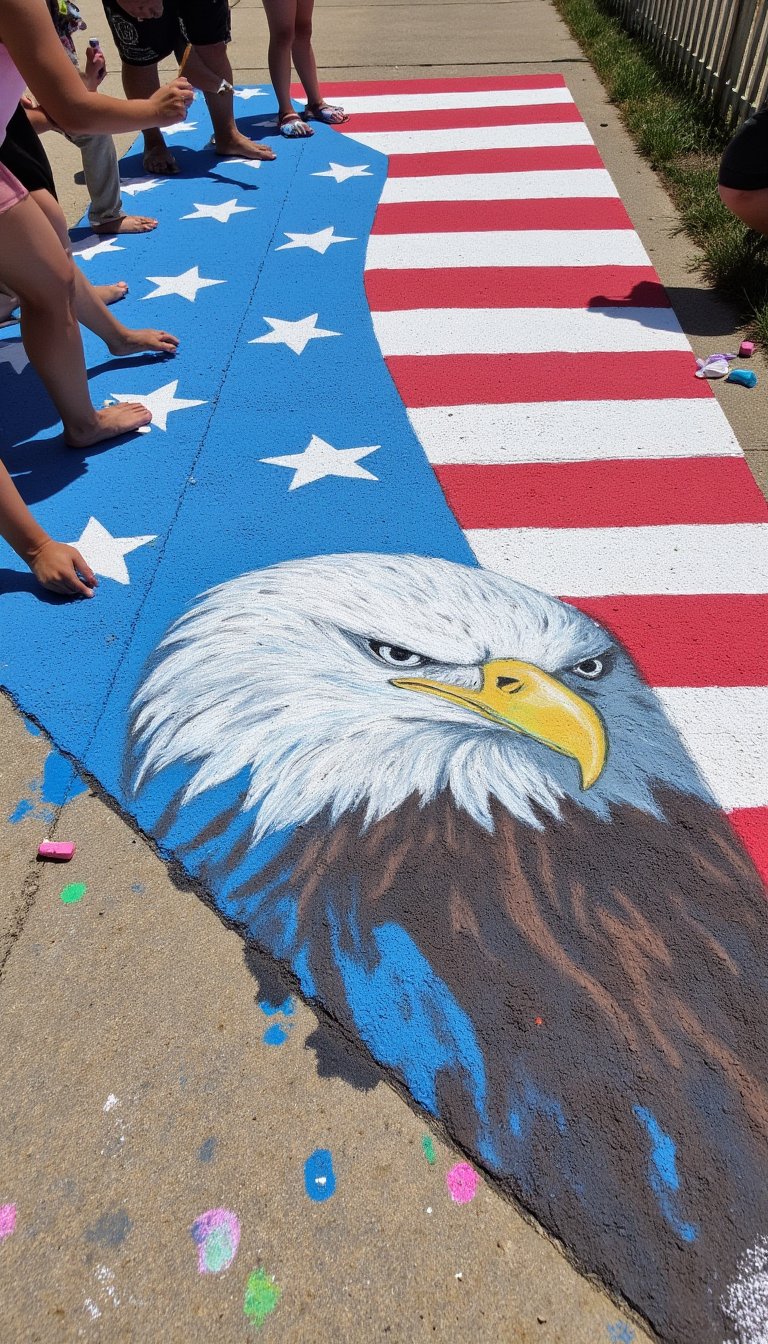 17. Community Sidewalk Chalk Mural