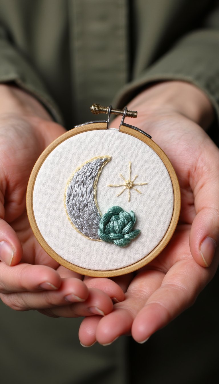 11. Mini Embroidery Hoop Art