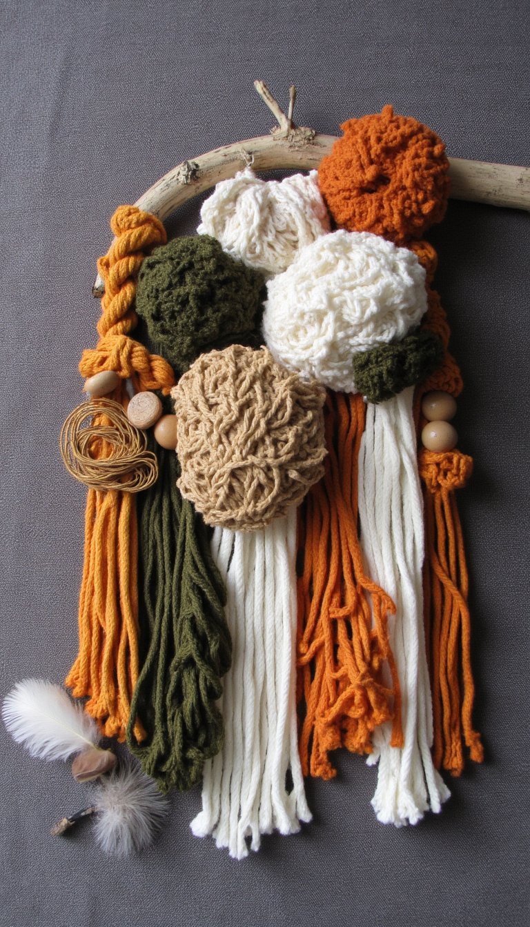 14. Modern Yarn Wall Hanging