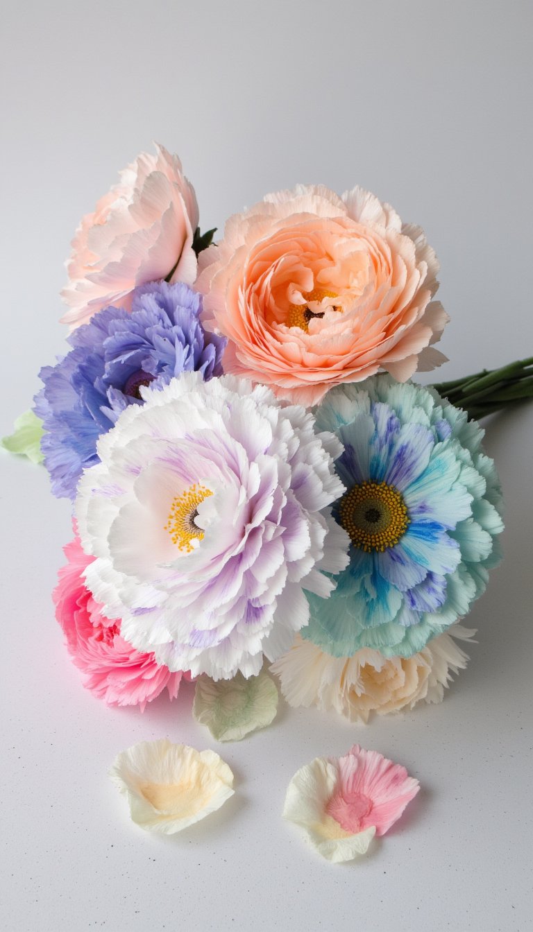 5. Coffee Filter Watercolor Blooms