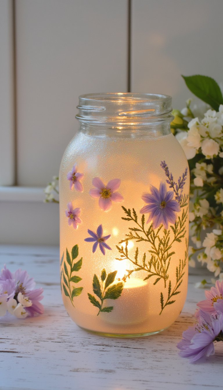 15. Pressed Flower Lantern