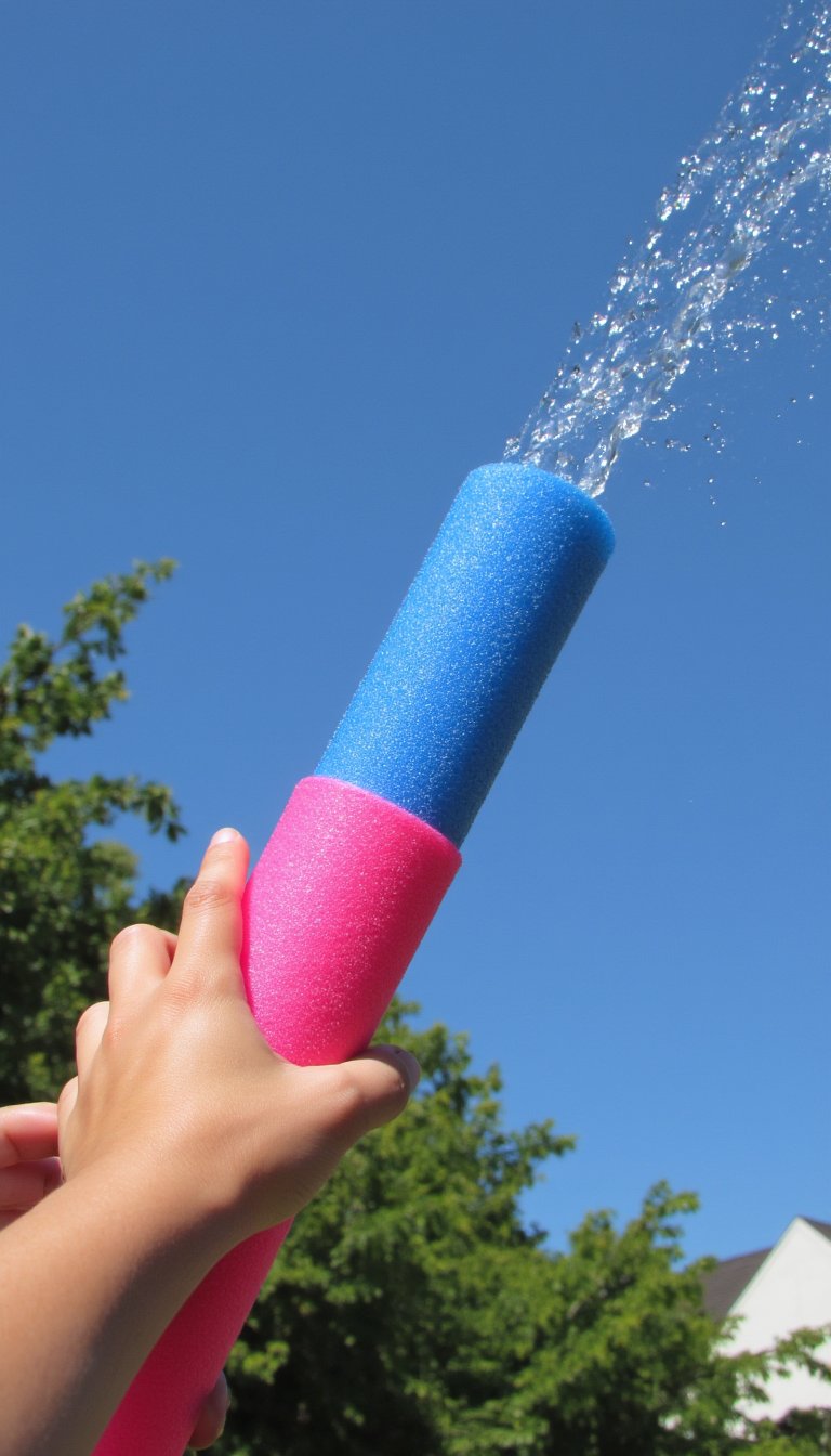 12. Pool Noodle Water Blasters