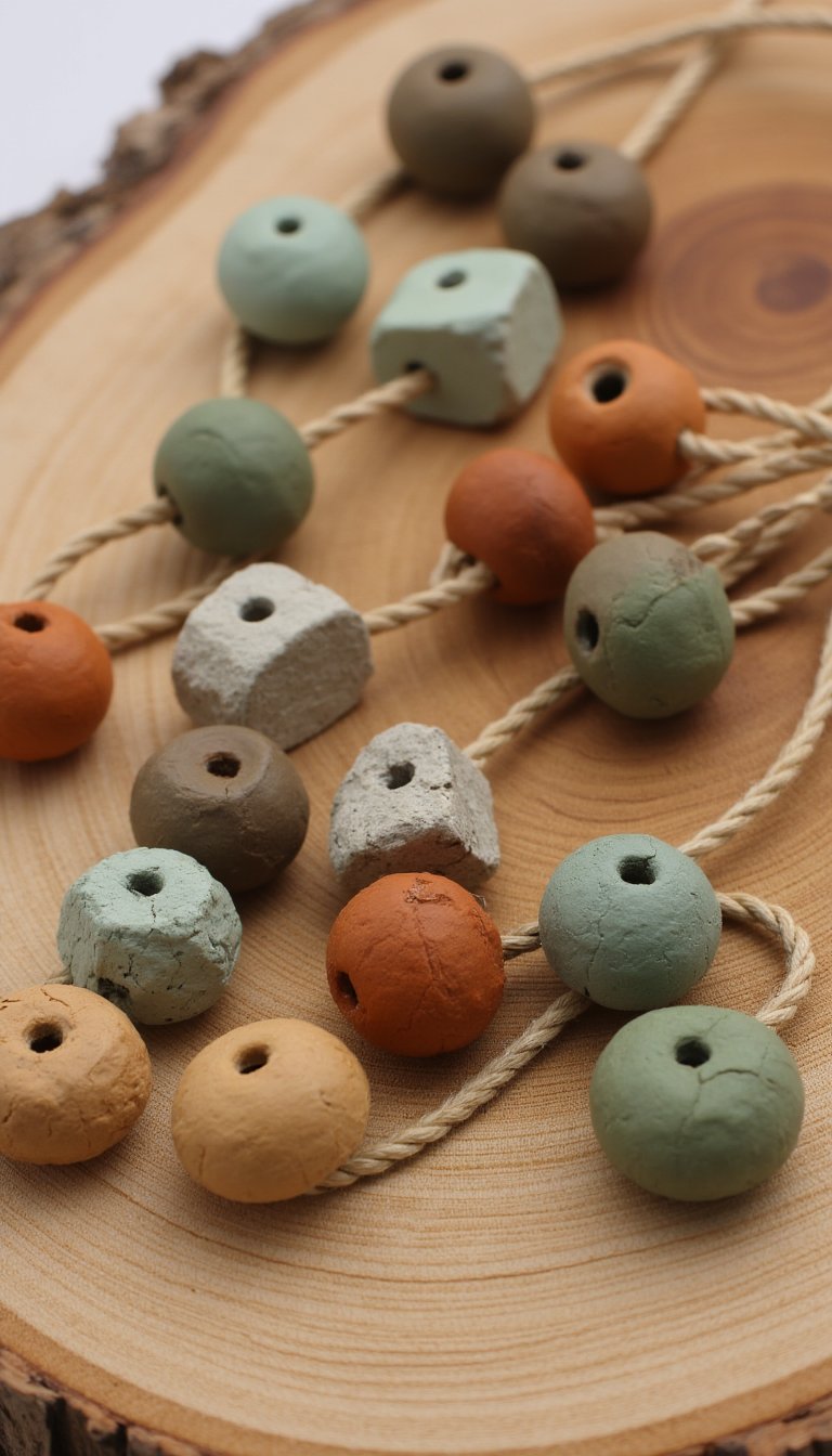 12. Clay Bead Necklaces