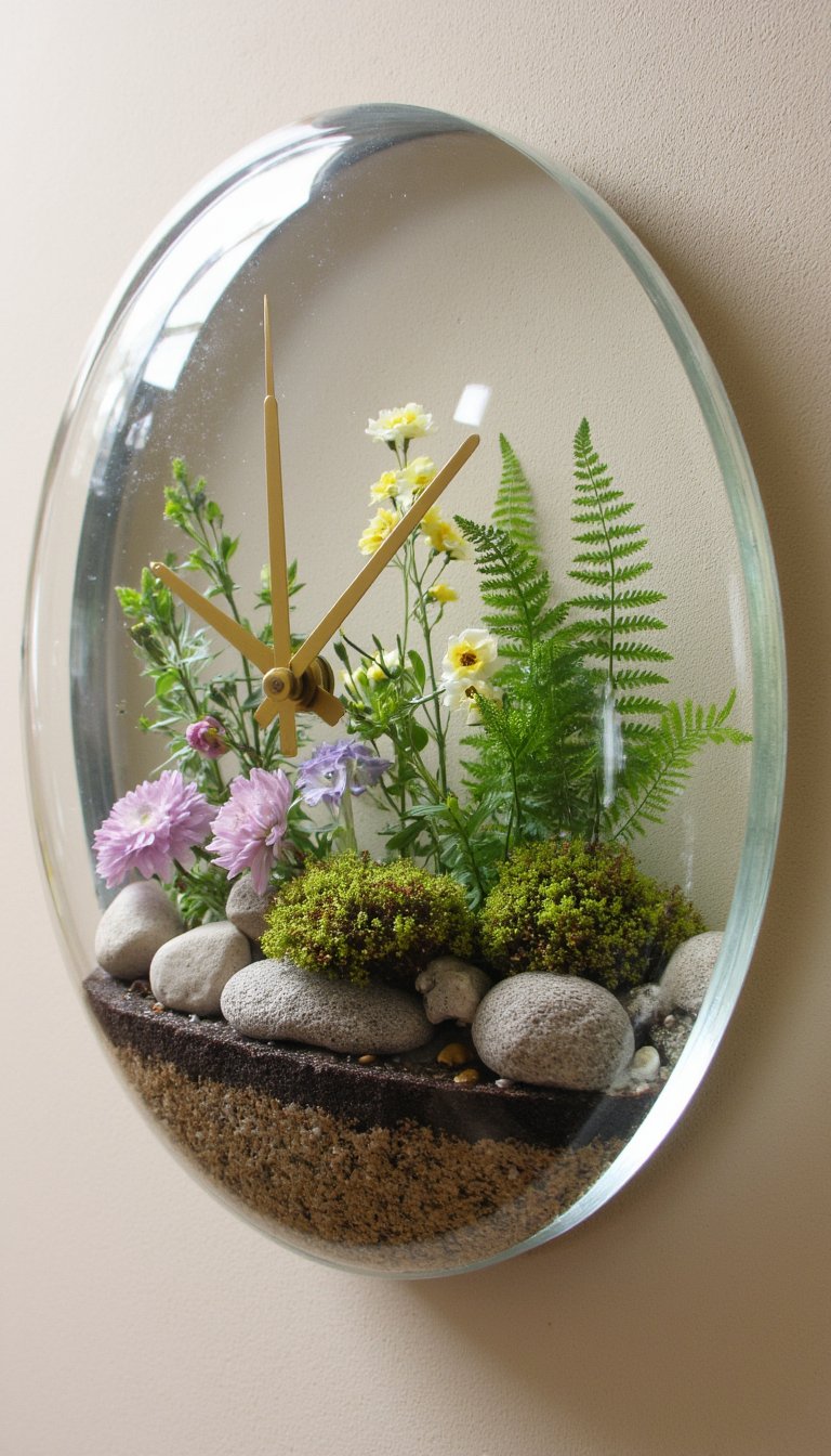 16. A Clock with a Floating Garden