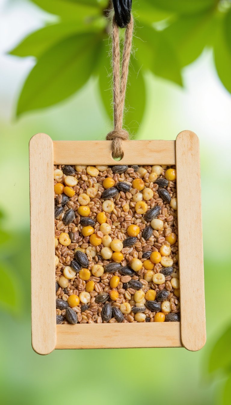 17. Ice Cream Stick Bird Feeder
