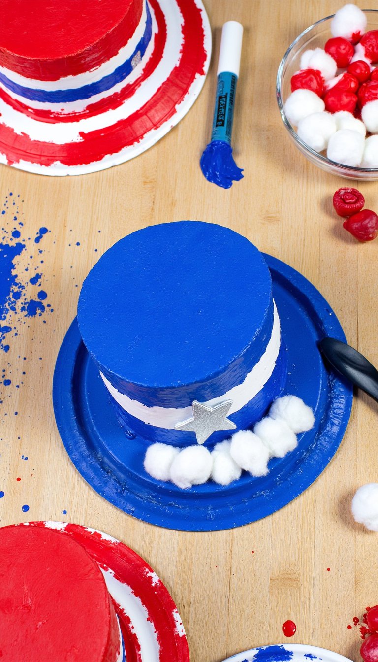 5. Paper Plate Uncle Sam Hats