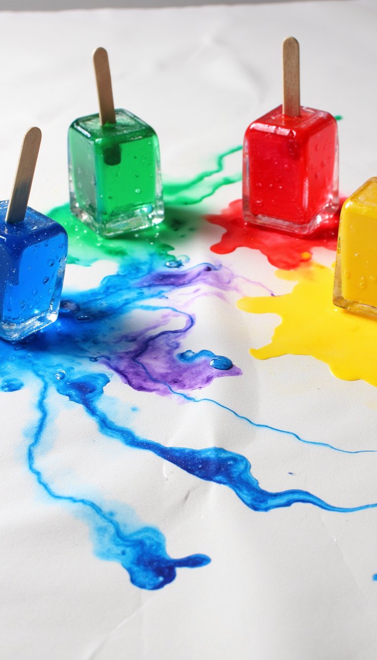 1. Ice Cube Color Bombs