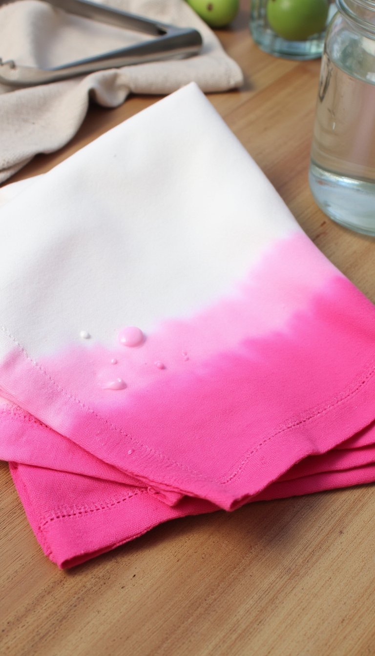 9. Dip-Dye Colorful Napkins or Tea Towels