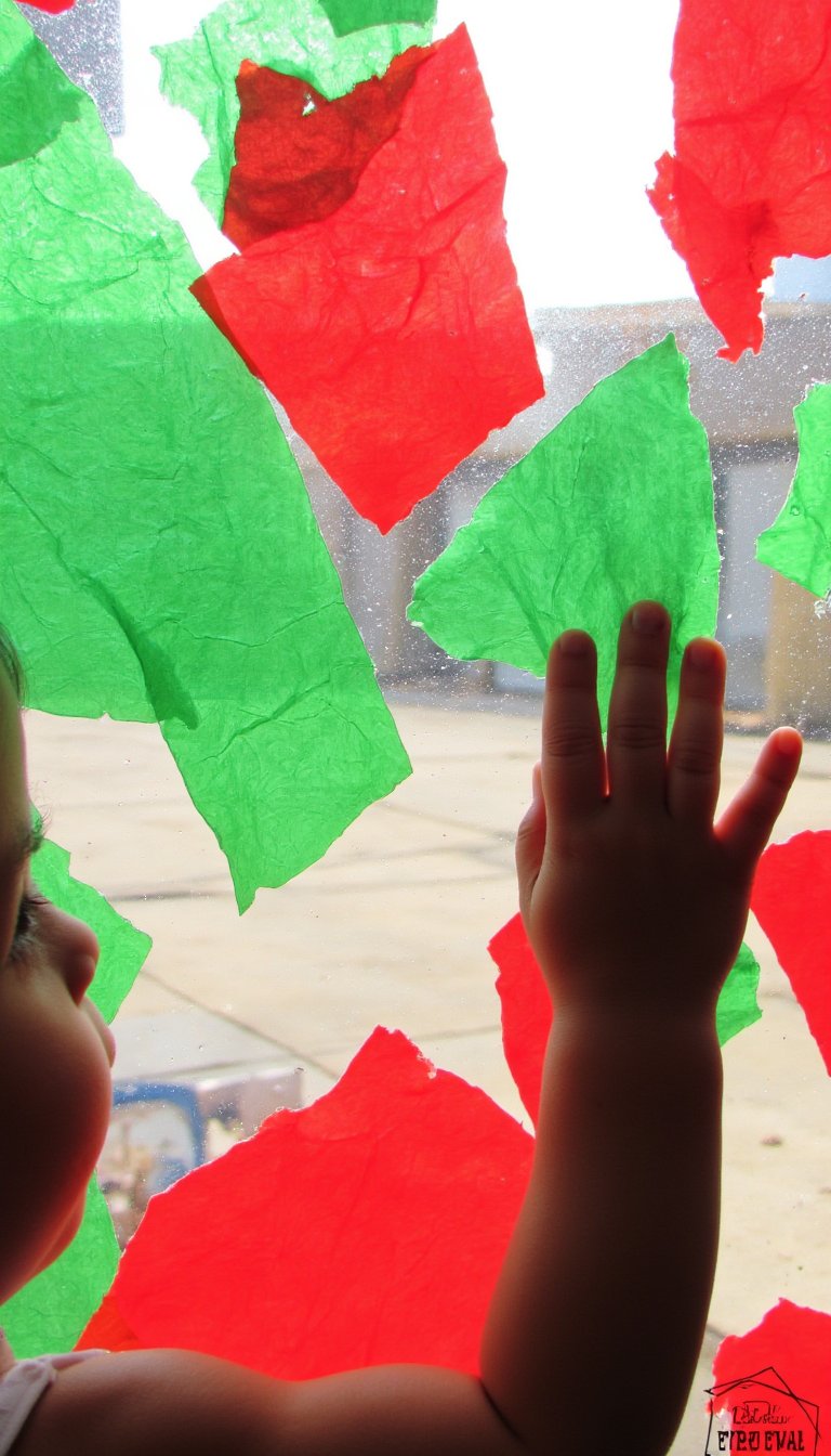 3. Tissue Paper Sticky Window Art