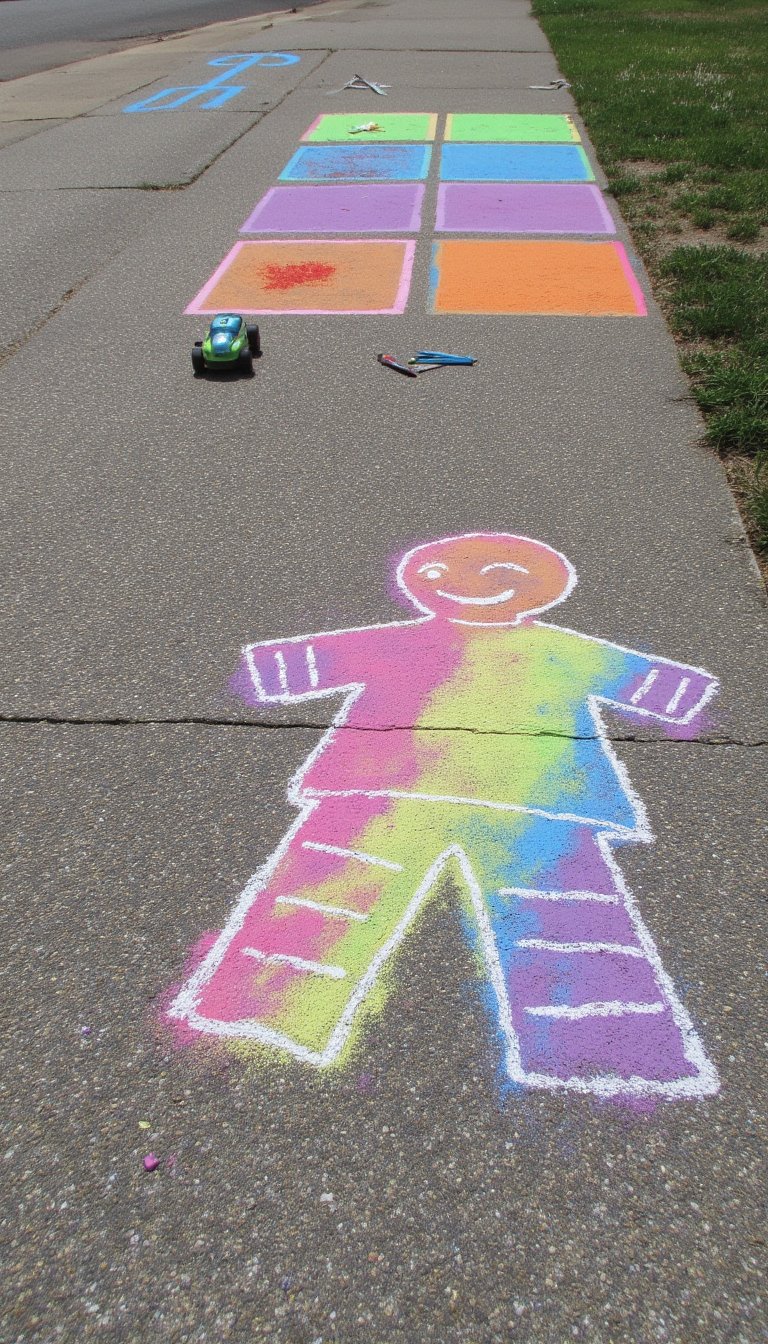 6. Sidewalk Chalk Masterpieces & Games