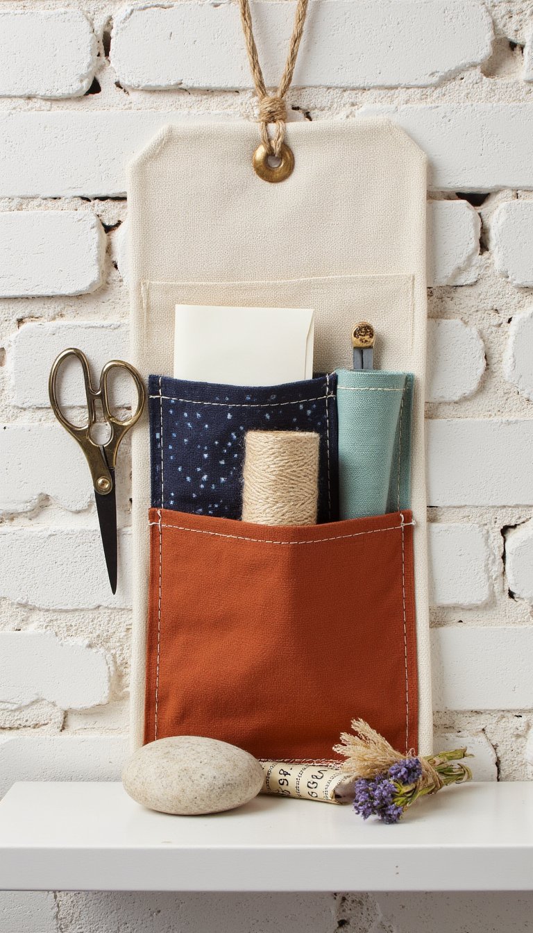 24. Fabric Wall Pocket Organizer