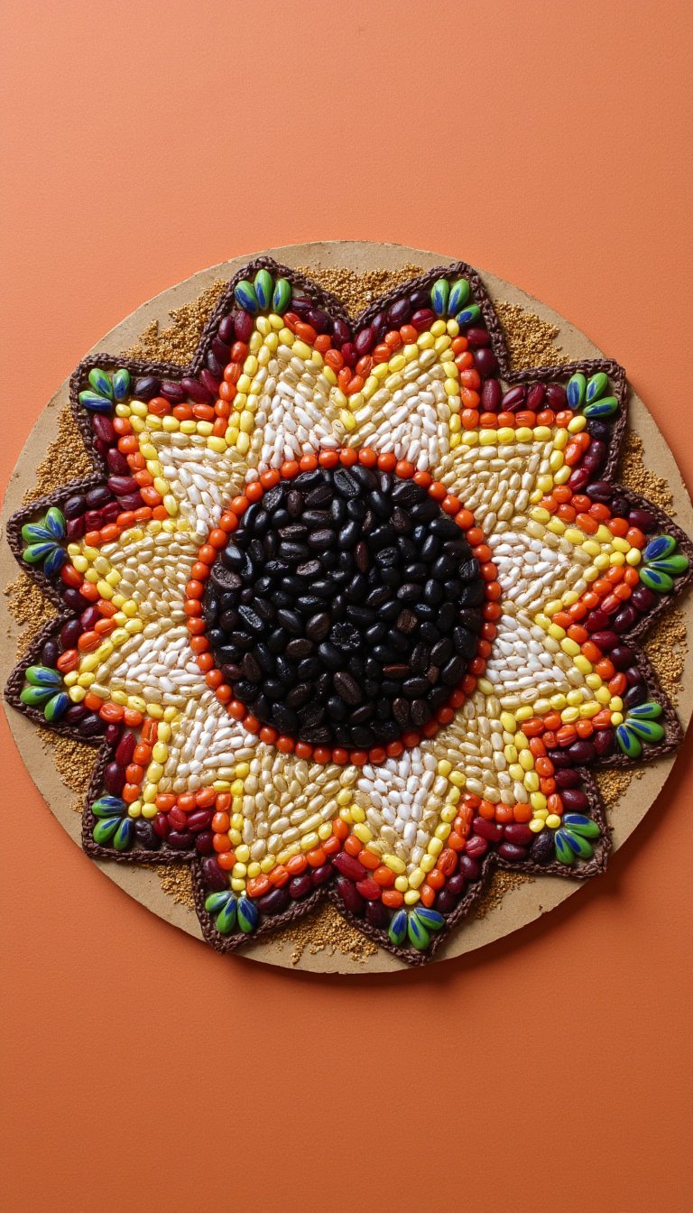 11. Bean & Seed Mosaic Art