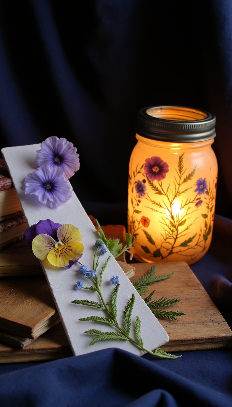 11. Elegant Pressed Flower Bookmarks