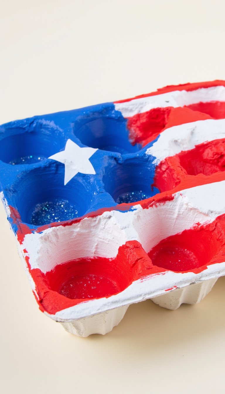 16. Egg Carton American Flag