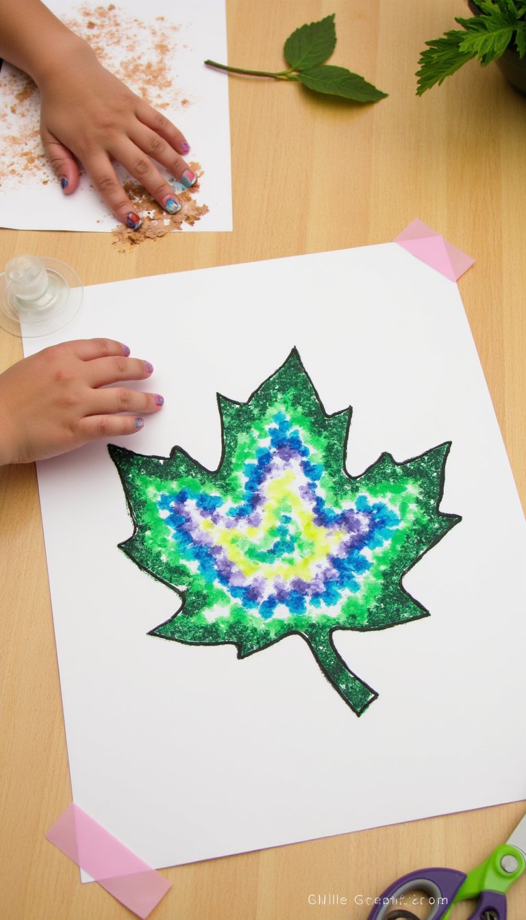 12. Suncatcher Leaf Rubbings