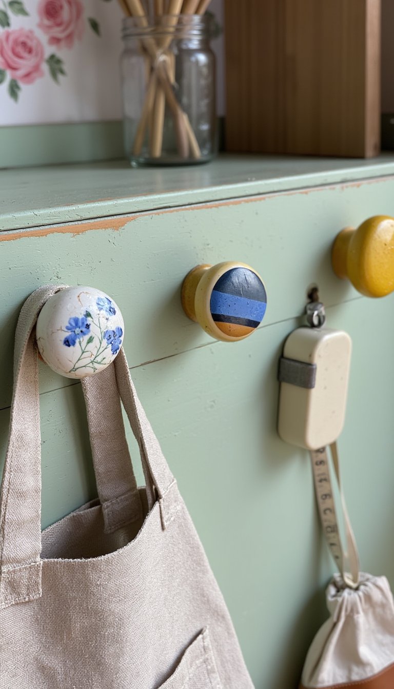 16. Ceramic Knob Hooks