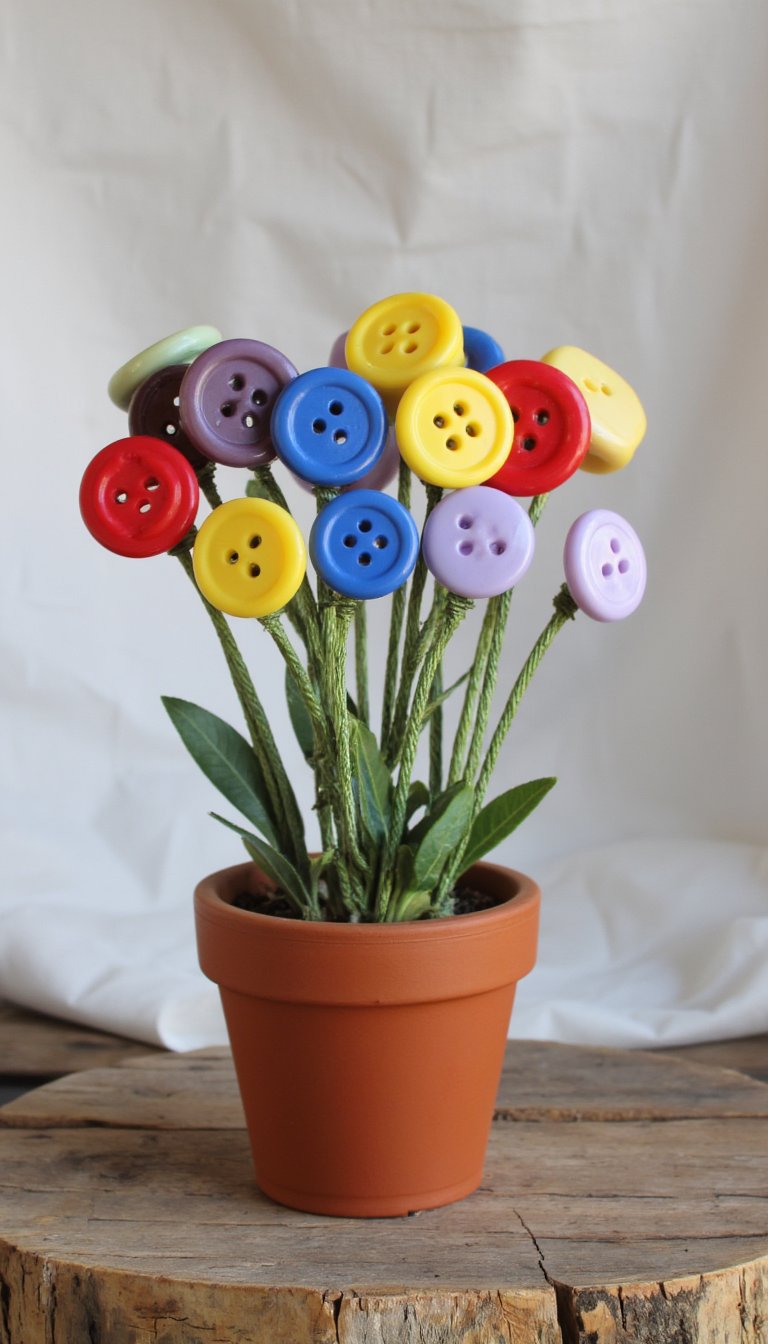 2. Whimsical Button Bouquets