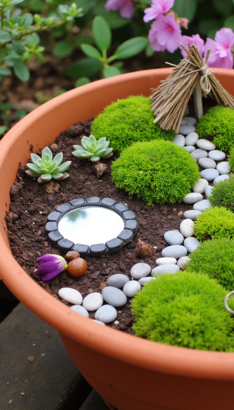 8. Enchanted Fairy Garden in a Pot