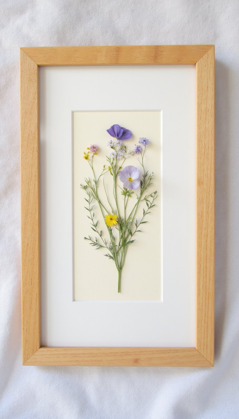 3. Framed Pressed Flower Art