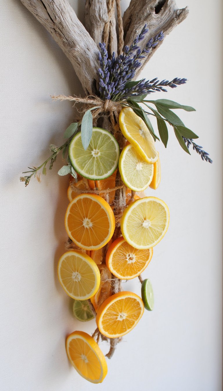 1. The Driftwood & Dried Citrus Wall Hanging