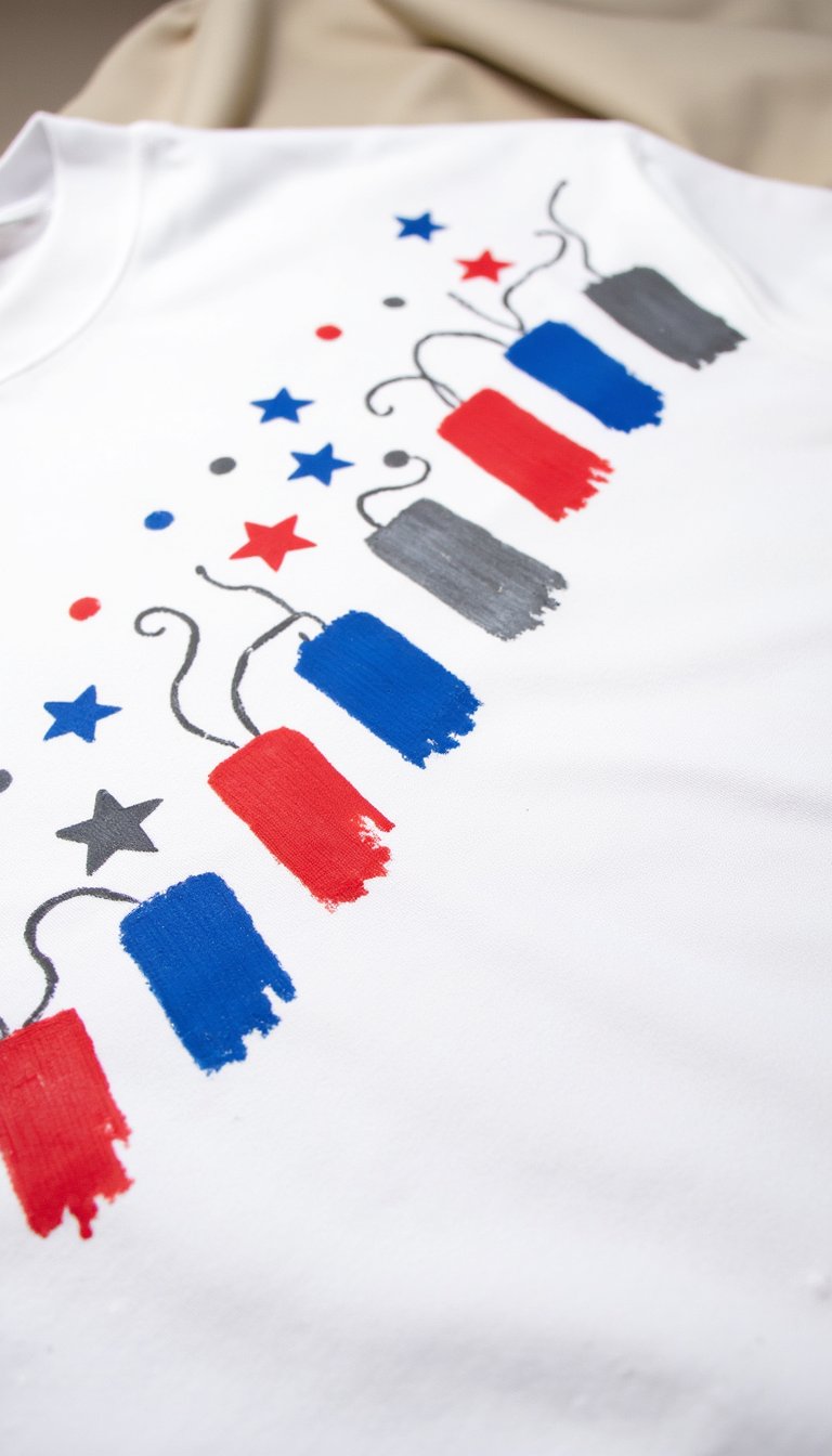 17. Stenciled Firecracker String